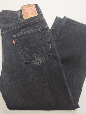 Vintage 2003 Levi's 550 Black Denim Relaxed Fit Men's 40X30 Y2K VTG